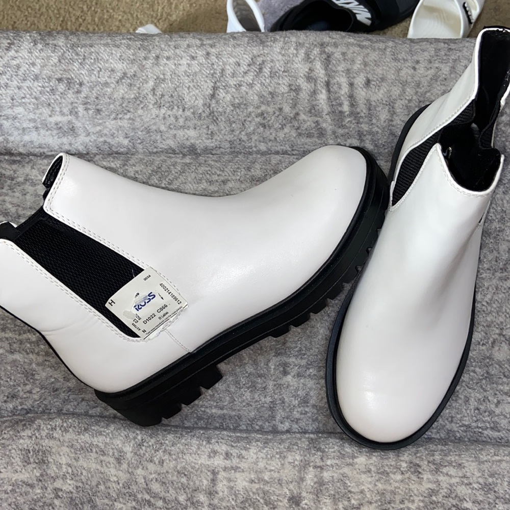 NEW white booties size 10